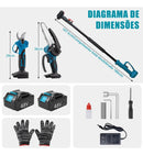 Kit Ferramentas Poda 3 Em 1 Motosserra Tesoura Extensor 48v Azul + Kit Proteção - ÚLTIMAS UNIDADES