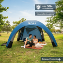 Barraca Solar Autoinflável Resistente Proteção + (Kit Completo, Estaca, Bomba e Mochila)
