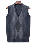 Colete Xadrez Masculino de Lã - Estilo e Conforto