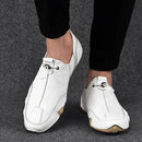 Sapatênis de Couro Masculino Slip-On